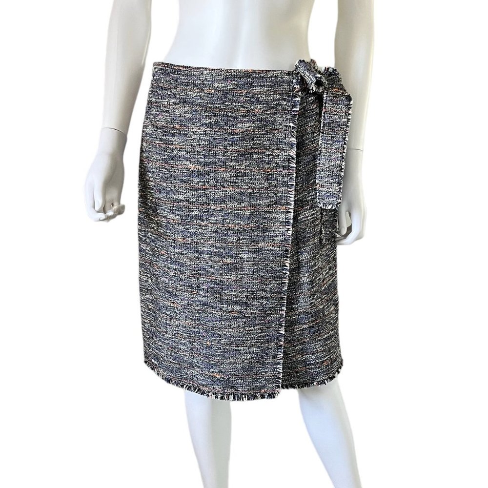 Emerson Rose Tweed Wrap Pencil Skirt Size 12
